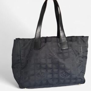 Chanel Black Travel Line Nylon Tote Bag